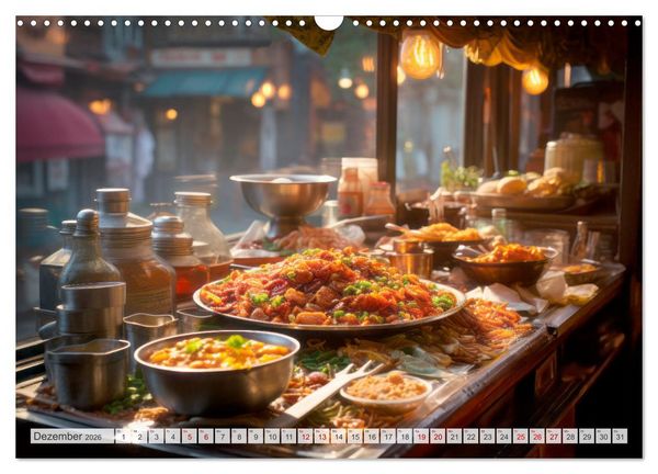 Produktbild: STREET FOOD Genuss International (Wandkalender 2026 DIN A3 quer), CALVENDO Monatskalender