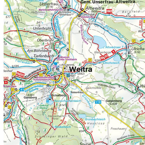 Produktbild: freytag & berndt Wanderkarte WK 0076 Nebelstein, Gm&uuml;nd - Weitra - Gro&szlig; Gerungs - Weinsberger Wald 1:50.000