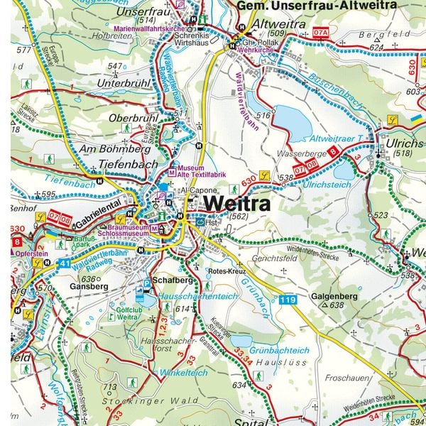 Produktbild: Nebelstein - Gm&uuml;nd - Weitra, Wander + Radkarte 1:50.000