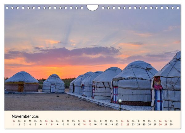 Produktbild: Zentralasien - Entlang der alten Seidenstra&szlig;e (Wandkalender 2026 DIN A4 quer), CALVENDO Monatskalender