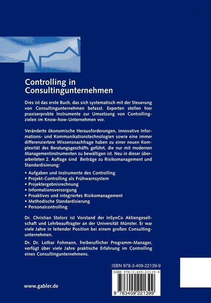Produktbild: Controlling in Consultingunternehmen
