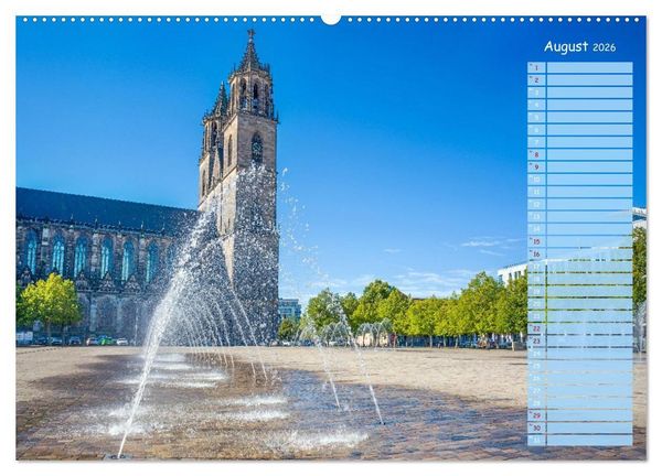 Produktbild: Magdeburg an der Elbe - Der Planer (hochwertiger Premium Wandkalender 2026 DIN A2 quer), Kunstdruck in Hochglanz