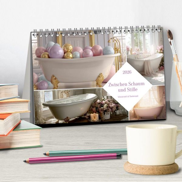 Produktbild: Zwischen Schaum und Stille (Tischkalender 2026 DIN A5 quer), CALVENDO Monatskalender