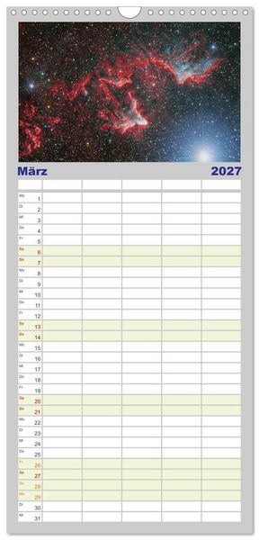 Produktbild: Familienplaner 2027 - Deepsky 2027 mit 5 Spalten (Wandkalender, 21 x 45 cm) CALVENDO