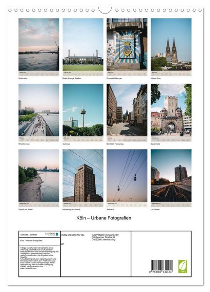 Produktbild: K&ouml;ln &ndash; Urbane Fotografien (Wandkalender 2026 DIN A3 hoch), CALVENDO Monatskalender
