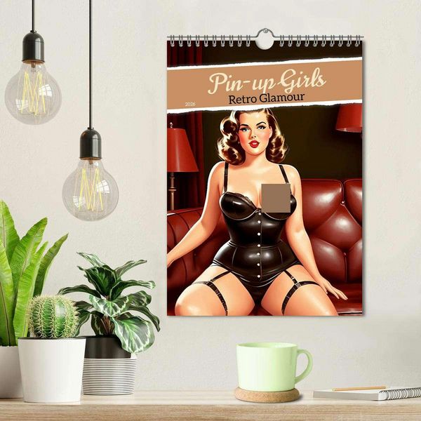 Produktbild: Pin-up Girls - Retro Glamour (Wandkalender 2026 DIN A4 hoch), CALVENDO Monatskalender