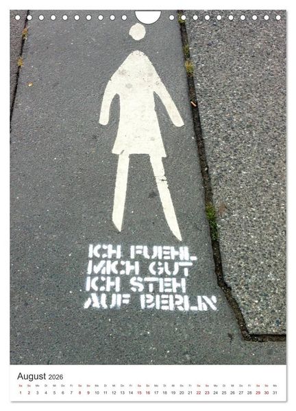 Produktbild: StreetArt Berlin (Wandkalender 2026 DIN A4 hoch), CALVENDO Monatskalender