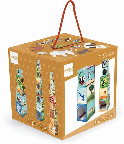 Produktbild: SCRATCH - Stapelspiel Pyramide Zootiere