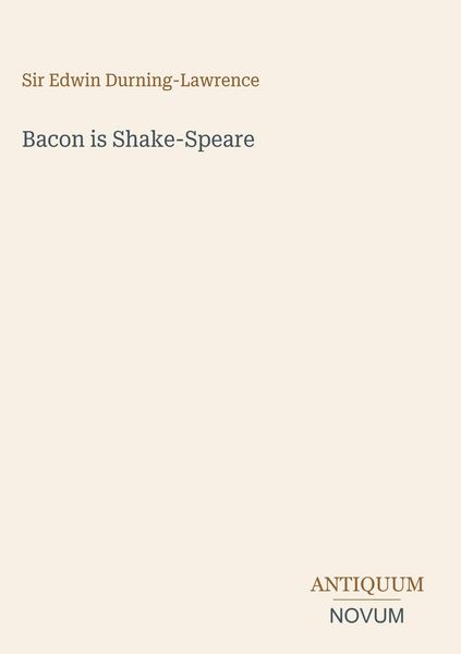Produktbild: Bacon is Shake-Speare
