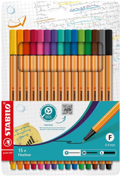 Produktbild: STABILO Fineliner point 88® 15er Set
