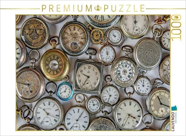 CALVENDO Puzzle Uhrensammlung | 1000 Teile Lege-Größe 64x48cm Foto-Puzzle für glückliche Stunden