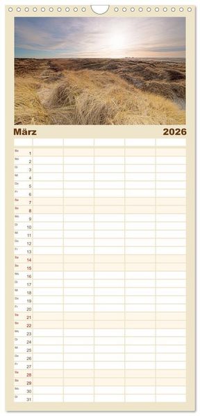 Produktbild: Familienplaner 2026 - St. Peter-Ording mit 5 Spalten (Wandkalender, 21 x 45 cm) CALVENDO