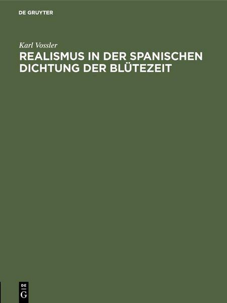 Produktbild: Realismus in der spanischen Dichtung der Bl&uuml;tezeit