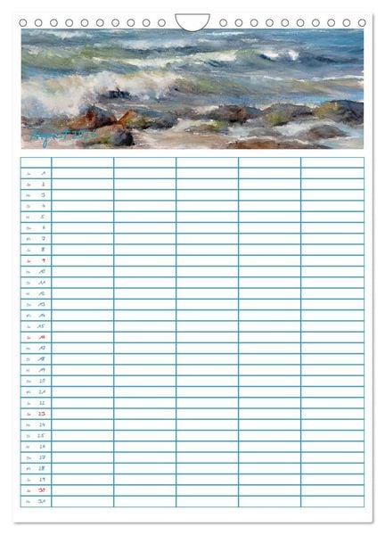 Produktbild: Amrumaquarelle (Wandkalender 2026 DIN A4 hoch), CALVENDO Monatskalender