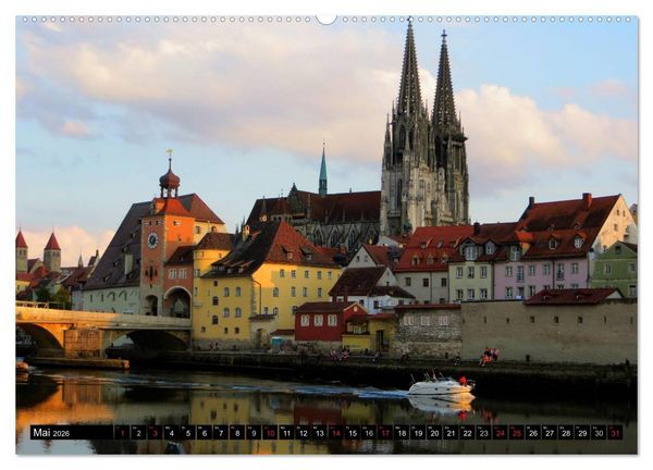 Produktbild: Regensburg erleben (Wandkalender 2026 DIN A2 quer), CALVENDO Monatskalender