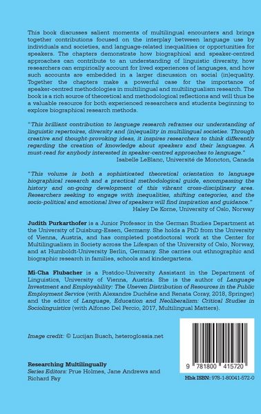 Produktbild: Speaking Subjects in Multilingualism Research
