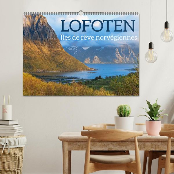 Produktbild: Lofoten - &Icirc;les de r&ecirc;ve norv&eacute;giennes (Calendrier mural 2026 DIN A2 vertical), CALVENDO calendrier mensuel
