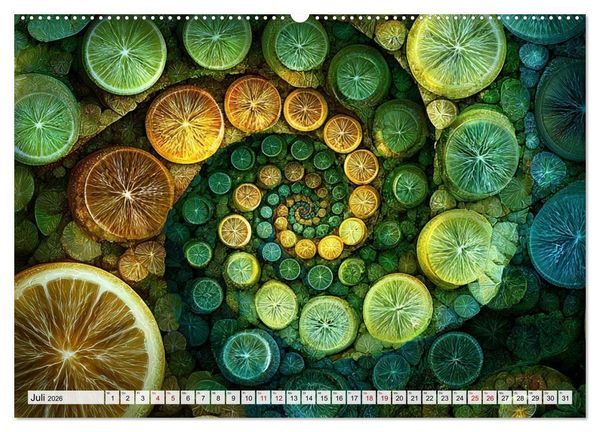 Produktbild: Fibonacci&rsquo;s Garten (hochwertiger Premium Wandkalender 2026 DIN A2 quer), Kunstdruck in Hochglanz