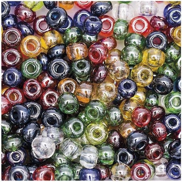 Produktbild: Glasperlen Transparent, Multicolor L&uuml;ster