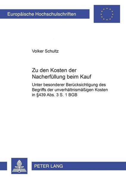 Produktbild: Schultz, V: Zu den Kosten der Nacherf&uuml;llung beim Kauf