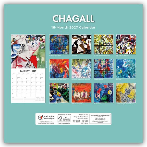 Produktbild: Marc Chagall 2027 &ndash; 16-Monatskalender