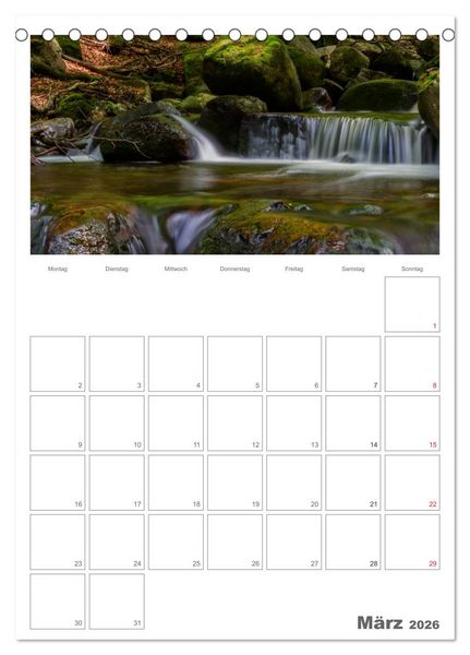 Produktbild: Harzer Wasserwelten (Tischkalender 2026 DIN A5 hoch), CALVENDO Monatskalender