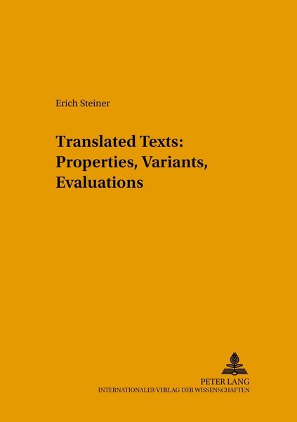 Produktbild: Translated Texts: Properties, Variants, Evaluations