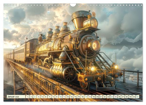 Produktbild: Steampunk - Bl&uuml;tezeit der Mechanik (Wandkalender 2026 DIN A3 quer), CALVENDO Monatskalender