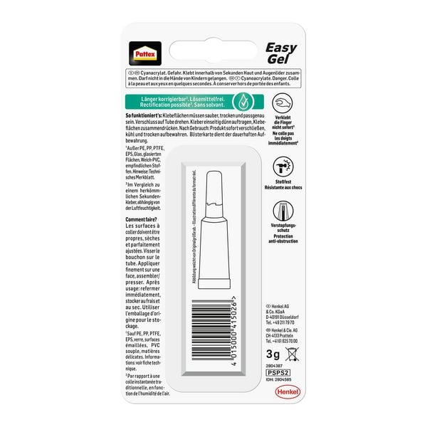 Produktbild: Pattex Kleben Pattex Power Easy Gel, 3 g