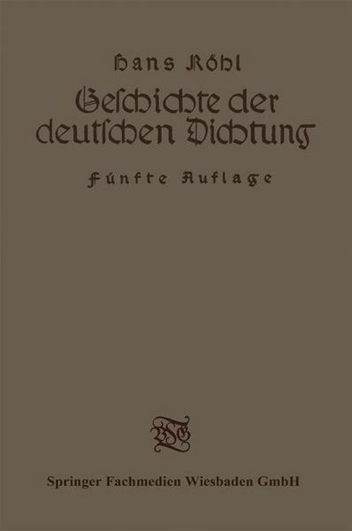 Produktbild: Geschichte der deutschen Dichtung