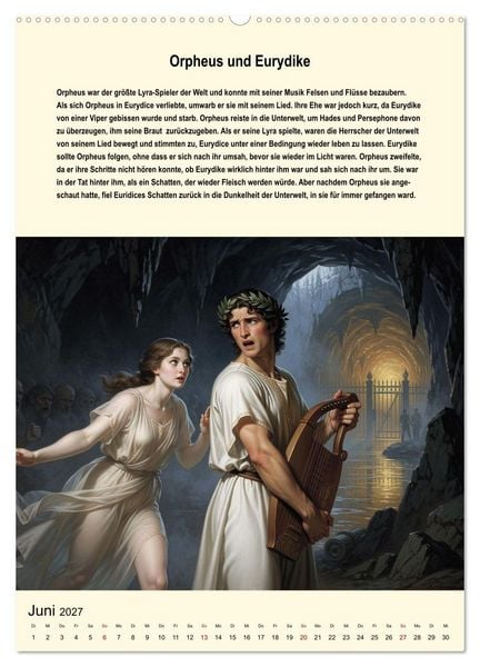 Produktbild: Helden der griechischen Mythologie (hochwertiger Premium Wandkalender 2027 DIN A2 hoch), Kunstdruck in Hochglanz