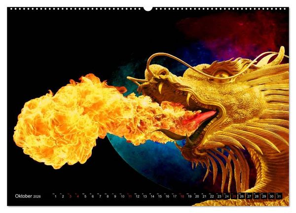 Produktbild: Feuer &bull; W&auml;rme, Licht & Gefahr (hochwertiger Premium Wandkalender 2026 DIN A2 quer), Kunstdruck in Hochglanz
