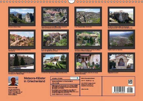 Produktbild: Meteora-Kl&ouml;ster in Griechenland (Wandkalender immerw&auml;hrend DIN A3 quer)