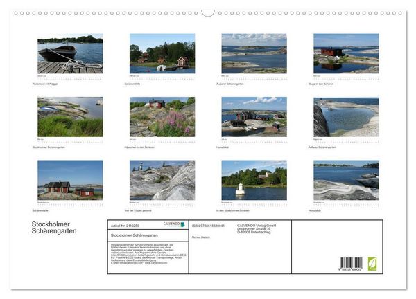 Produktbild: Stockholmer Sch&auml;rengarten (Wandkalender 2026 DIN A2 quer), CALVENDO Monatskalender