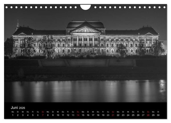 Produktbild: Dresden - Elbflorenz bei Nacht (Wandkalender 2026 DIN A4 quer), CALVENDO Monatskalender