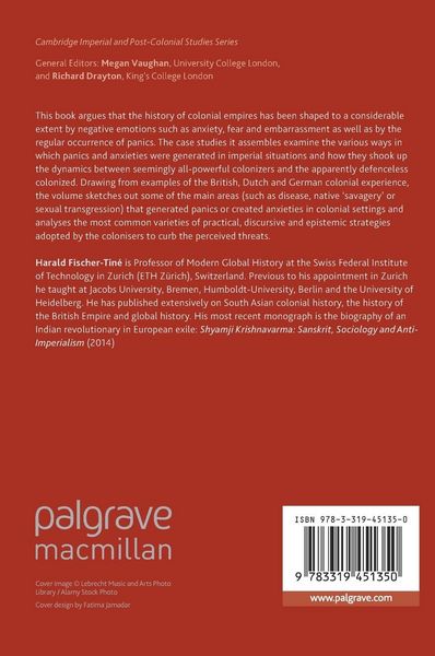 Produktbild: Anxieties, Fear and Panic in Colonial Settings