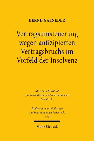 Produktbild: Vertragsumsteuerung wegen antizipierten Vertragsbruchs im Vorfeld der Insolvenz