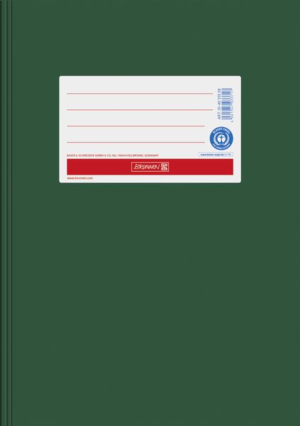 Produktbild: Brunnen Hefth&uuml;lle A5, Papier extrastark, dunkelgr&uuml;n