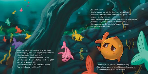 Produktbild: Der kleine Fisch schwimmt gegen den Strom