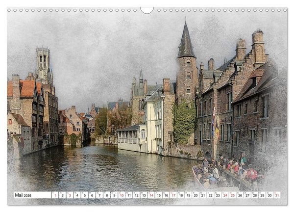 Produktbild: Br&uuml;gge, die Perle von Flandern (Wandkalender 2026 DIN A3 quer), CALVENDO Monatskalender