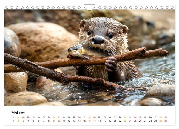 Produktbild: Wilde Heimat - Fischotter (Wandkalender 2026 DIN A4 quer), CALVENDO Monatskalender