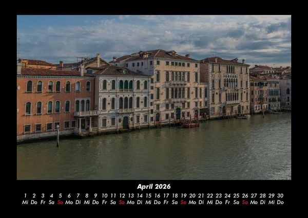 Produktbild: Venedig 2026 Fotokalender DIN A3
