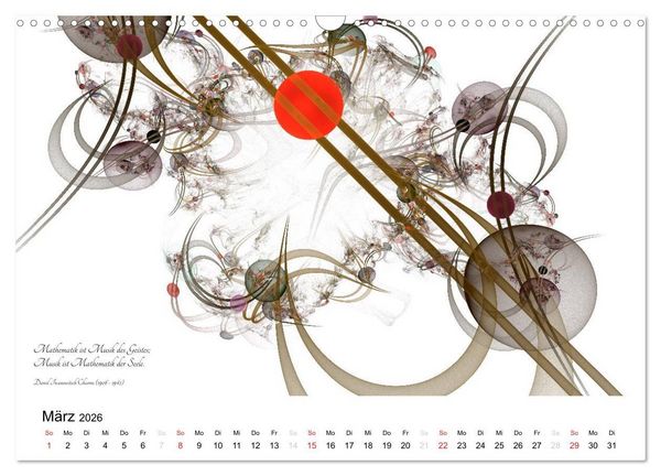 Produktbild: Mathematik - Grafiken und Zitate 2026 (Wandkalender 2026 DIN A3 quer), CALVENDO Monatskalender
