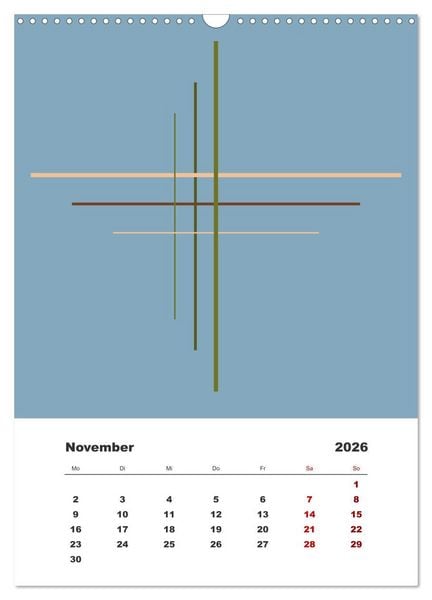 Produktbild: GeoArt - geometrische Formen (Wandkalender 2026 DIN A3 hoch), CALVENDO Monatskalender