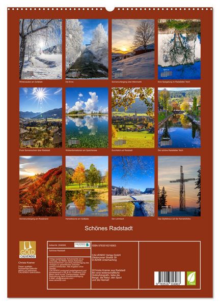 Produktbild: Sch&ouml;nes Radstadt (hochwertiger Premium Wandkalender 2026 DIN A2 hoch), Kunstdruck in Hochglanz
