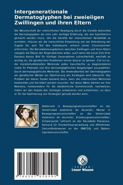 Produktbild: Intergenerationale Dermatoglyphen bei zweieiigen Zwillingen und ihren Eltern