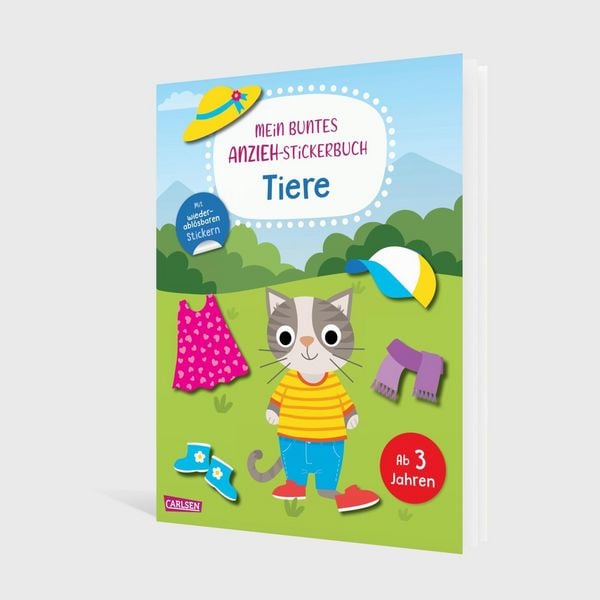 Produktbild: Mein buntes Anzieh-Stickerbuch: Tiere