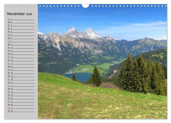 Produktbild: Tannheimer Tal (Wandkalender 2026 DIN A3 quer), CALVENDO Monatskalender