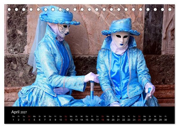 Produktbild: Venedig Maskenball (Tischkalender 2027 DIN A5 quer), CALVENDO Monatskalender