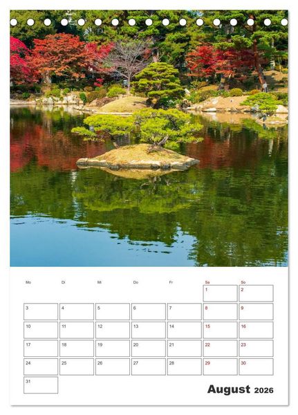 Produktbild: Herbst im japanischen Garten (Tischkalender 2026 DIN A5 hoch), CALVENDO Monatskalender